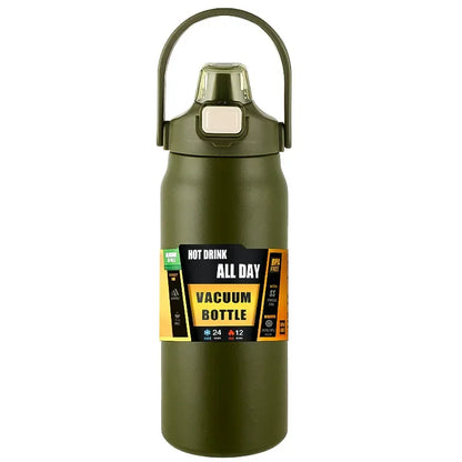 Outdoor Adventure Ready: 304 Stainless Steel Insulated Thermal Mug with Straw - Keep Drinks Hot or Cold for Hours!