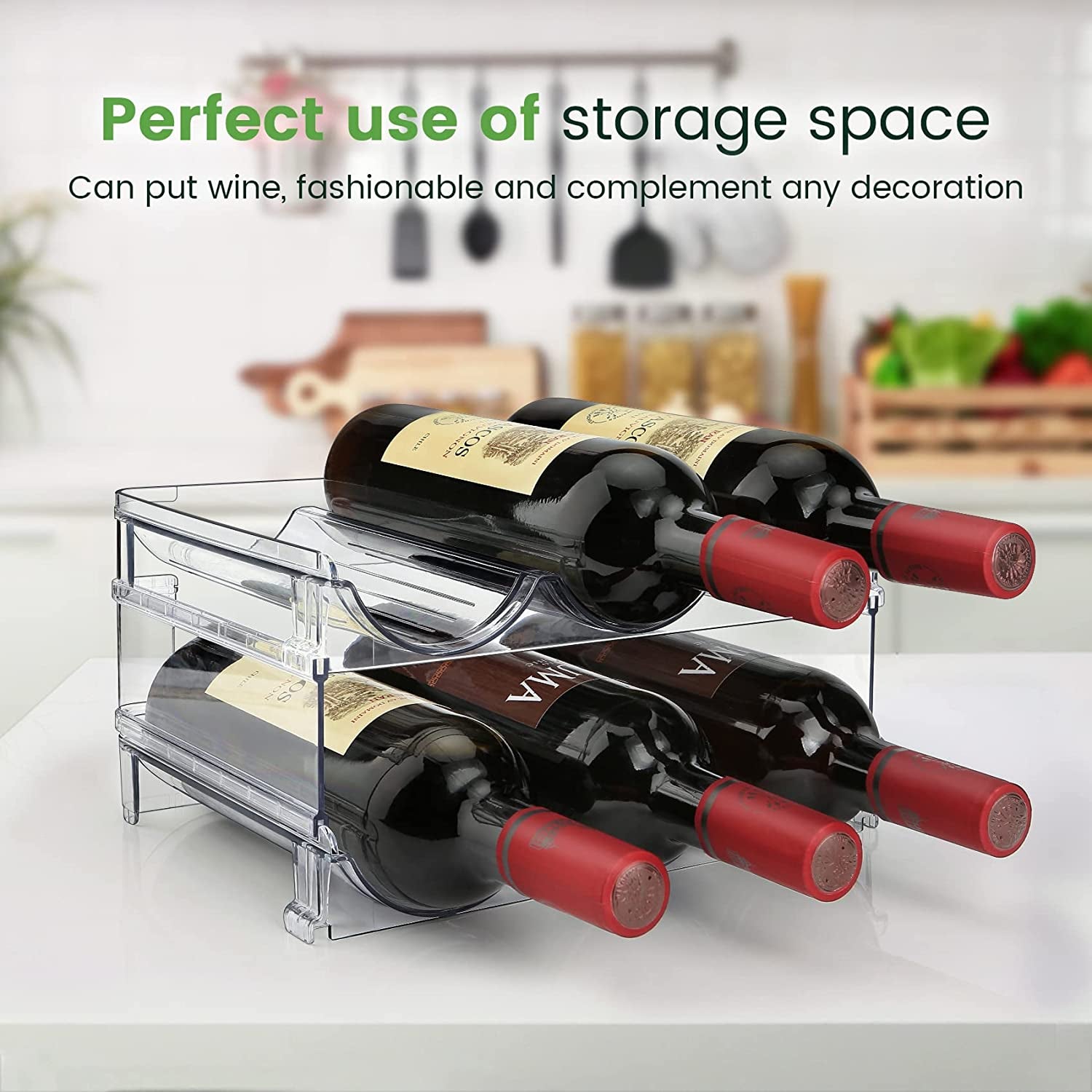 Water Bottle Organizer for Cabinet,