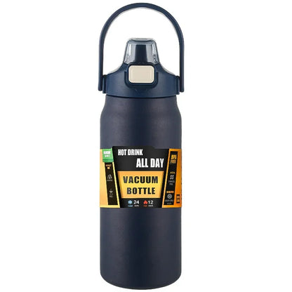 Outdoor Adventure Ready: 304 Stainless Steel Insulated Thermal Mug with Straw - Keep Drinks Hot or Cold for Hours!